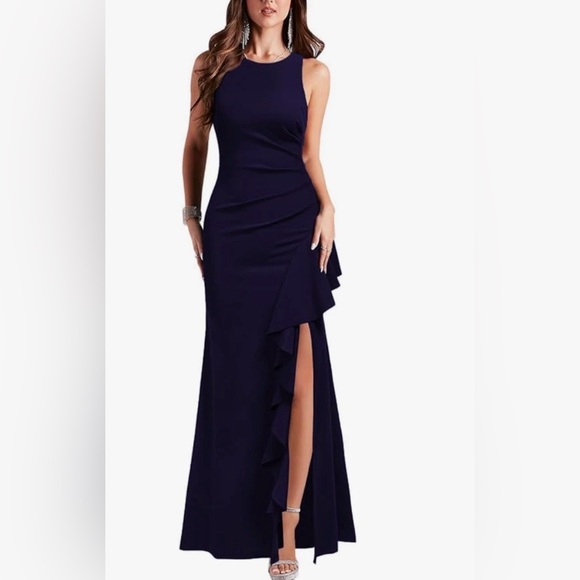 WOOSEA Scoop Neck Sleeveless Split Bodycon Mermaid Evening Cocktail Long  Dress is available for purchase on au PAY Market - Imported Goods Online  Store Co.Ltd. | au PAY Market - Online Shopping Site